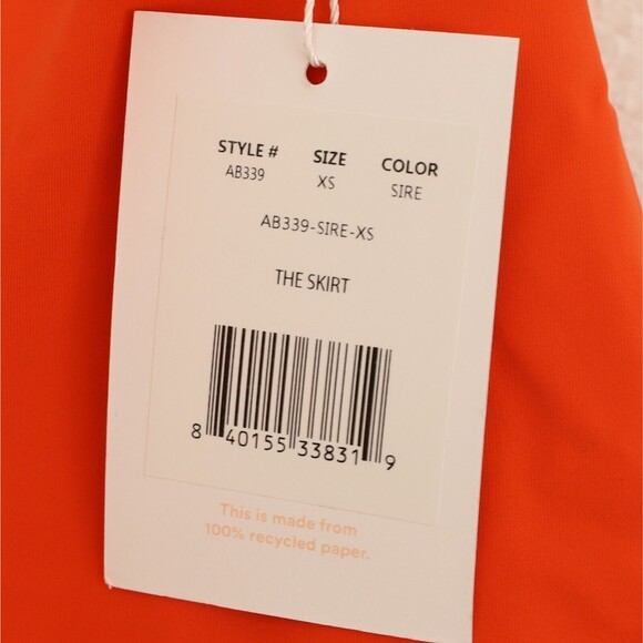 ANDIE The Skirt XS Sire Orange Solid Swim Bottom Bathing Separates #AB339 NWT B9 - Picture 4 of 4